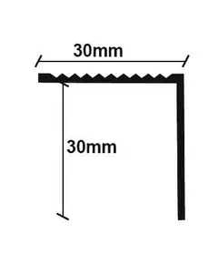 ΠΡΟΦΙΛ LAMINATE ΓΩΝΙΑ  ΑΣΗΜΙ  30Χ30Χ2750mm NewPlan