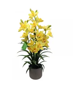 Supergreens Τεχνητό Φυτό Ορχιδέα "Cymbidium Orchid" Κίτρινο 80 εκ.